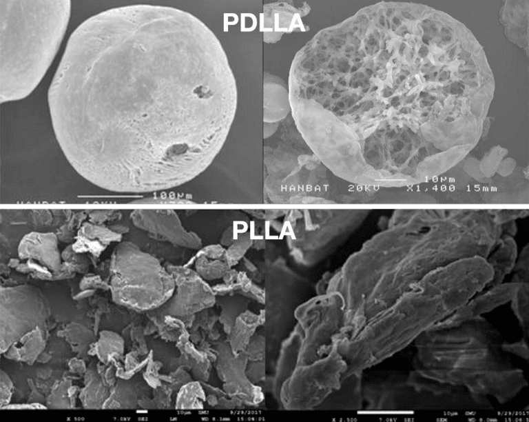Porovnání PDLLA a&nbsp;PLLA kyselina polymléčná